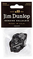 Медиаторы Dunlop 483P02TH Genuine Celluloid Black Pearloid Thin Player's Pack (12 шт.) GG, код: 6555669