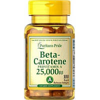 Витамин A Puritan's Pride Beta-Carotene 25,000 IU 100 Softgels MY, код: 7520680