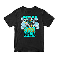 Футболка черная с принтом онлайн игры Roblox Cool ninja Роблокс Roblox Кавун ФП011974 XN, код: 8379691