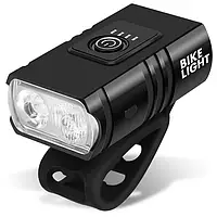 Аккумуляторный велосипедный фонарь USB Bike Light BK-02 / Велофара на руль велосипеда Black