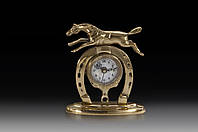 Часы настольные VIRTUS HORSESHOE 16 x 14 см 880 гр Золотистый (130018) ET, код: 1180861