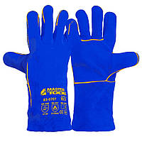 Перчатки краги сварщика замшевые Mastertool 10,5 350 мм Blue (83-0707) NX, код: 8202372
