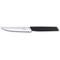 Кухонный нож Victorinox Swiss Modern SteakPizza 12 см Черный (6.9003.12W) XN, код: 7431951