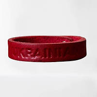 Мужской браслет из натуральной кожи Real Belts I'm Ukrainian Красный (IMUKRBT3) TP, код: 8168833