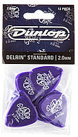 Медиаторы Dunlop 41P2.0 Delrin 500 Standard Plectrum Player's Pack 2.0 mm (12 шт.) BM, код: 6555537