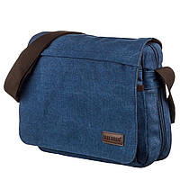 Текстильная сумка для ноутбука 13 дюймов через плечо Vintage 20189 Синяя UL, код: 2295677