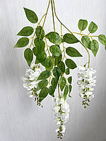 Штучна гліцинія. Гілки декоративної гліцинії (паковання 12 штук, Premium, 80 см, біле), фото 9