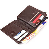 Чоловічий компактний вертикальний гаманець із натуральної шкіри CANPELLINI 21674 Коричневий SC, код: 8061705, фото 3