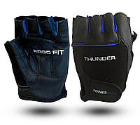 Рукавички для фітнесу PowerPlay 9058 Thunder M чорно-сині EJ, код: 7481077