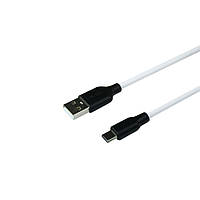 Кабель Ridea RC-M124 Soft Silicone 60W USB Type C 3A 1 m White - Black TO, код: 7786866