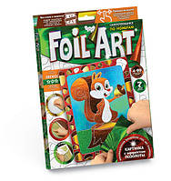 Аппликация разноцветной фольгой FOIL ART Белочка Dankotoys (FAR-01-06) HH, код: 2325508