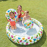 Дитячий надувний басейн Intex 59469-1 Ананас 132 х 28 см з м'ячем і колом з кульками 10 шт SC, код: 7428144, фото 3