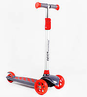 Самокат трехколесный свет деки и колес съёмный руль Best Scooter MAXI 60 кг Red and grey (114 UL, код: 7696277