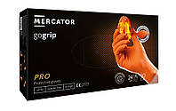 Перчатки нитриловые Mercator Medical GoGrip Orange L Оранжевые 50 шт (00-00000172) DS, код: 8246373