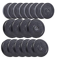 Набор композитных дисков Elitum Titan 100 кг для гантелей и штанг 2 OM, код: 7784525