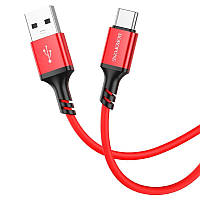 Кабель Borofone BX83 Famous IP Silicone USB to Type-C 3A 1 m Red TO, код: 8133617