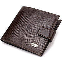 Чоловічий гаманець горизонтального формату з натуральної шкіри з тисненням CANPELLINI 21757 Корі SC, код: 8061788