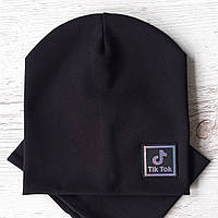 Детская шапка с хомутом КАНТА размер 48-52 Черный (OC-264) NX, код: 1900110