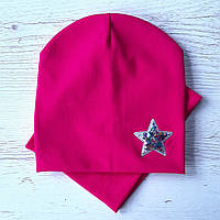 Детская шапка с хомутом КАНТА размер 52-56 Малиновый (OC-310) NX, код: 1900119