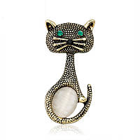 Брошь BROCHE Кот Самсон золотистая BRBF112239 PZ, код: 7280692