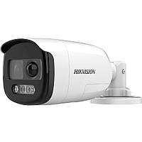 HD-TVI видеокамера 2 Мп Hikvision DS-2CE12DFT-PIRXOF (2.8 мм) ColorVu с PIR датчиком и сирено LW, код: 6528238