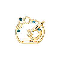 Значок BROCHE Микроскоп золотистый BRGV113030 DH, код: 7722370