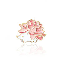 Брошь-значок BROCHE Ёжик Зефирка розовая BRGV111578 DH, код: 7725722