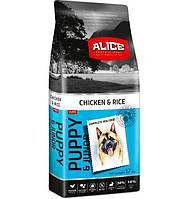 Сухой корм для собак Alice Puppy Junior Chicken and Rice с курицей рисом и овощами 17 кг (59 PS, код: 7999610