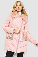 Куртка женская однотонная розовый 235R5068 Ager L BM, код: 8453808