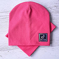 Детская шапка с хомутом КАНТА размер 48-52, розовый (OC-285) IN, код: 5550303