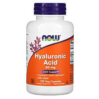 Комплекс для суставов NOW Foods Hyaluronic Acid with MSM 120 Veg Caps PP, код: 7576341