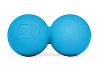Силиконовый массажный двойной мяч 63 мм Hop-Sport HS-S063DMB голубой UL, код: 7417968