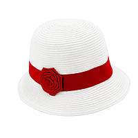 Шляпа Del Mare САНТА-РОЗА белый красный 54-58 LW, код: 7521854