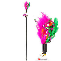 Іграшка для котів дразилка з пір'ям Feather Stick 59 см Flamingo (5400585011630) EV, код: 7721177