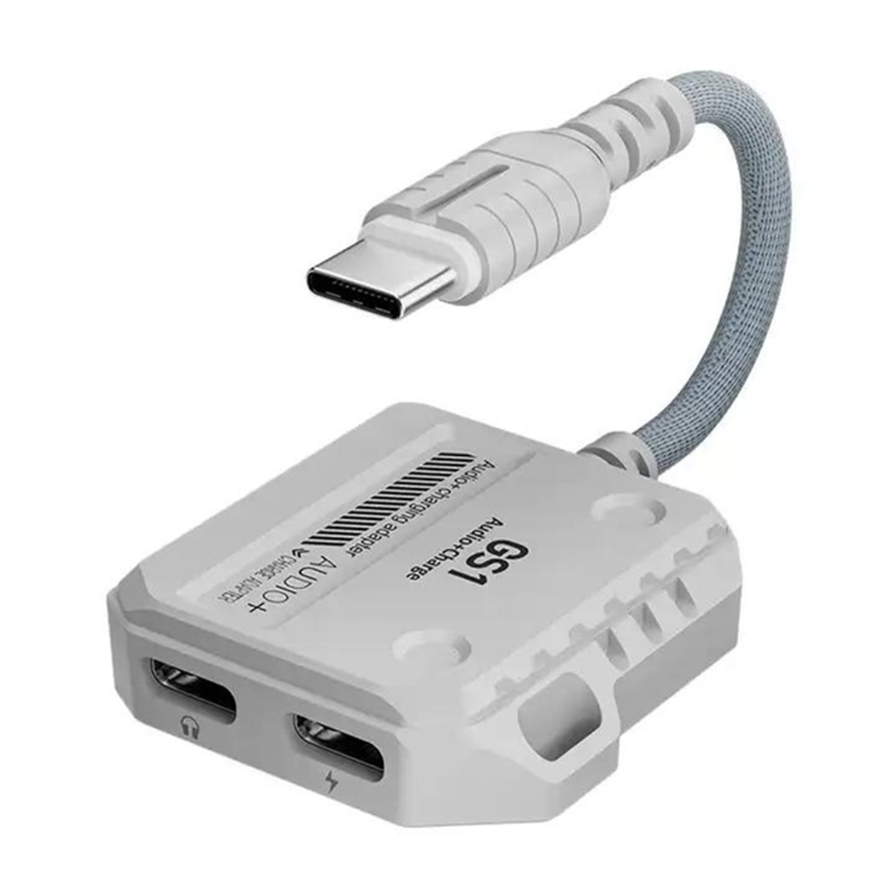 Мобільна ігрова звукова карта Plextone GS1 Type C 2in1 usb Typec-C Hi-Res роз'єм з адаптером зарядного пристрою