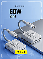 Мобільна ігрова звукова карта Plextone GS1 Type C 2in1 usb Typec-C Hi-Res роз'єм з адаптером зарядного пристрою, фото 10