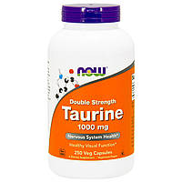 Таурин Now Foods Taurine 1000 мг 250 вегетарианских капсул (NF0143) EJ, код: 1772419