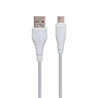 Кабель Borofone BX18 USB - microUSB 2.4A Max 2 m Белый TP, код: 7677399