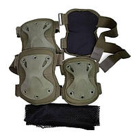 Тактический набор защита для локтей и колен LeRoy 2030 One Size Олива AG, код: 7938157