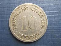 Монета 10 пфеннигов Германия империя 1899 D