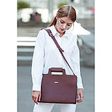 Жіноча шкіряна сумка для ноутбука та документів BlankNote 15 Burgundy (BN-BAG-36-vin) SP, код: 1280357, фото 2