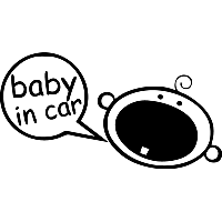 Вінілова наклейка — Baby In Car (від 10х20 см)