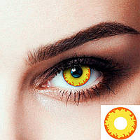Линзы контактные цветные желто-оранжевые рваный рисунок RY-070 (19054) Seta Decor UM, код: 8255895