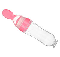 Бутылка-ложка для кормления новорожденного VOLRO Розовый (vol-1336) FG, код: 2741249