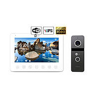 Комплект видеодомофона NeoLight NeoKIT HD+ WiFi Graphite BM, код: 6960469