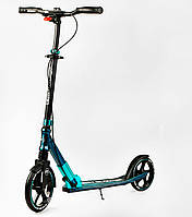 Двухколесный складной самокат Best Scooter 100 кг Black and turquoise (113199) NB, код: 7678096