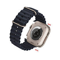 Ремінець Apple Watch Hoco iWatch WA12 Original Marine 2-buckle Silicone 42-49mm, Black (789495), фото 3