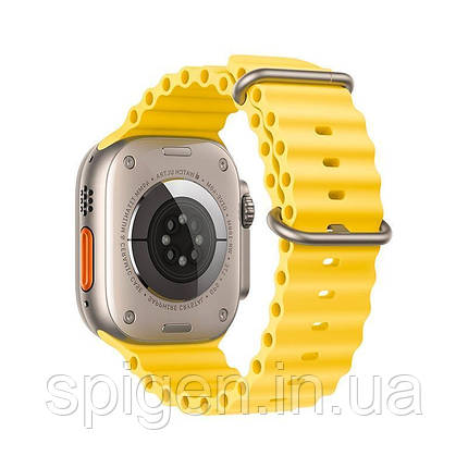 Ремінець Apple Watch Hoco iWatch WA12 Original Marine 2-buckle Silicone 42-49mm, Yellow (789532), фото 1