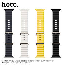 Ремінець Apple Watch Hoco iWatch WA12 Original Marine 2-buckle Silicone 42-49mm, Yellow (789532), фото 4