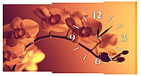Настенные часы на холсте Декор Карпаты ch27 Орхидея (LWkP95268) QT, код: 1224619